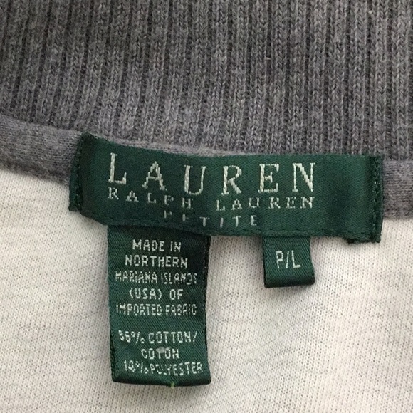 ⬇️ Lauren Ralph Lauren Women's Full Zip Gray Track Jacket Size pL - Picture 3 of 5